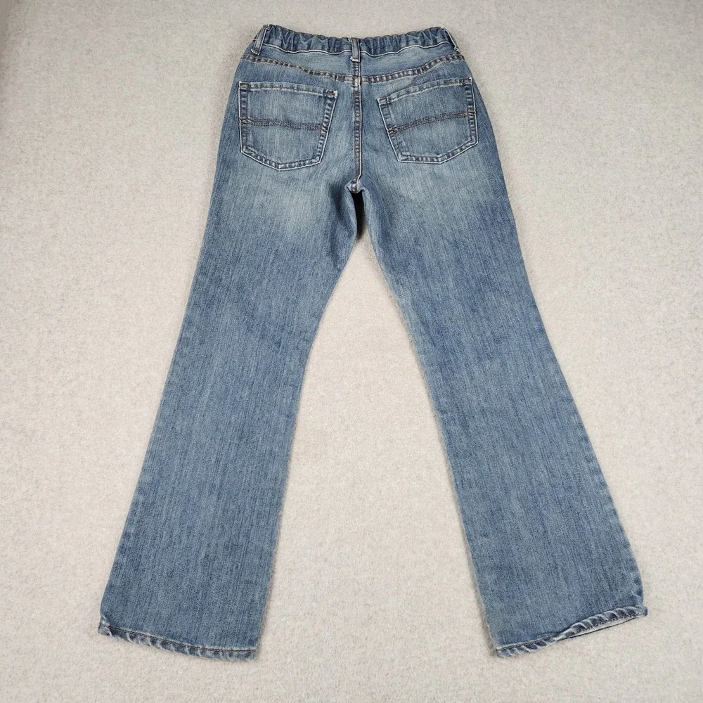 The Childrens Place Bootcut Jeans Girls 14 Blue Denim Adjustable Waist Casual
